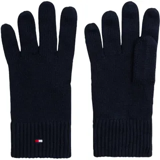 Tommy Hilfiger Herren Handschuhe Essentials Flag mit Kaschmir, Blau (Space Blue), Einheitsgröße - Einheitsgröße