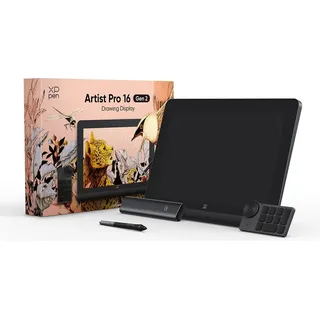 xppen Artist 16 Pro (2nd Gen) + RC Grafiktablet - Schwarz/Grau