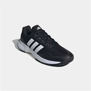 adidas Gamecourt 2 Schwarz/Weiß/Silber Metallic 44
