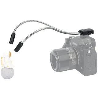 JJC Makro Arm Licht, 5600K Flexible Makro LED Lampe für Nikon Canon Sony DSLR Kamera, 5 Level Einstellbare Beleuchtung Helligkeit Hot Shoe Mount Blitz Passt Schießen Insekten/Pflanzen/Schmuck und mehr