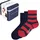 Unisex Kinder Socken Triple Pack K So Baumwolle gemustert 3 Paar Mehrfarbig Blue Red Mix 0019 31-34 31-34