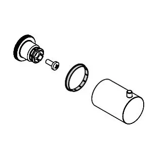 hansgrohe Griff Axor Starck für Seitenbrause 97441000 chrom beschriftet