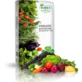 Torfreie Bio-Erde für Gemüse und Kräuter 20L – Nachhaltiges Pflanzsubstrat mit Kompost, Holzfaser, Rindenmulch und Braunkohle