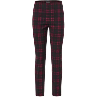 Tchibo - Karierte Stretchhose - Damen - Gr. 40 - dunkelrot/kariert