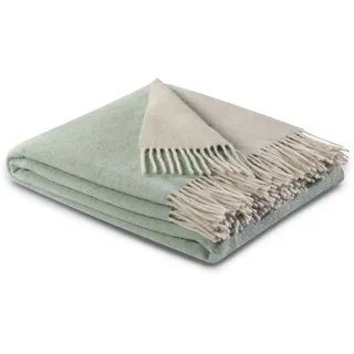 Biederlack Kuscheldecke Cashmere 130 x 170 cm Mischgewebe Salbei