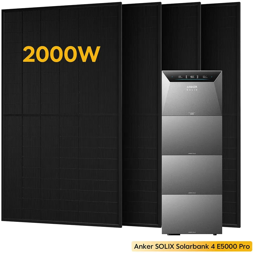 Anker SOLIX Solarbank 4 E5000 Pro, mit 4 x 500 Bifaziale Solarmodule, by Powerness - 20kWh / Pre-Sale Special: Gratis Smart Meter Gen 2 / Standardversand
