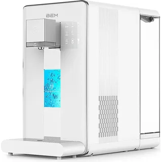 BEM LINA Wasserfilter Wasserstoff-Ionisator für Trinkwasser mit Wassertank, Umkehrosmose, Hydrogen, Elektrolyse, Tischausführung, Temperatureinstellung 10-100°C