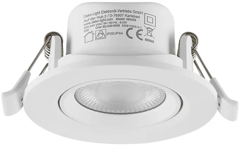 Deko-Light Einbaustrahler Surtur Tilt 68mm 6W Dim to warm 1800-2700K Weiß