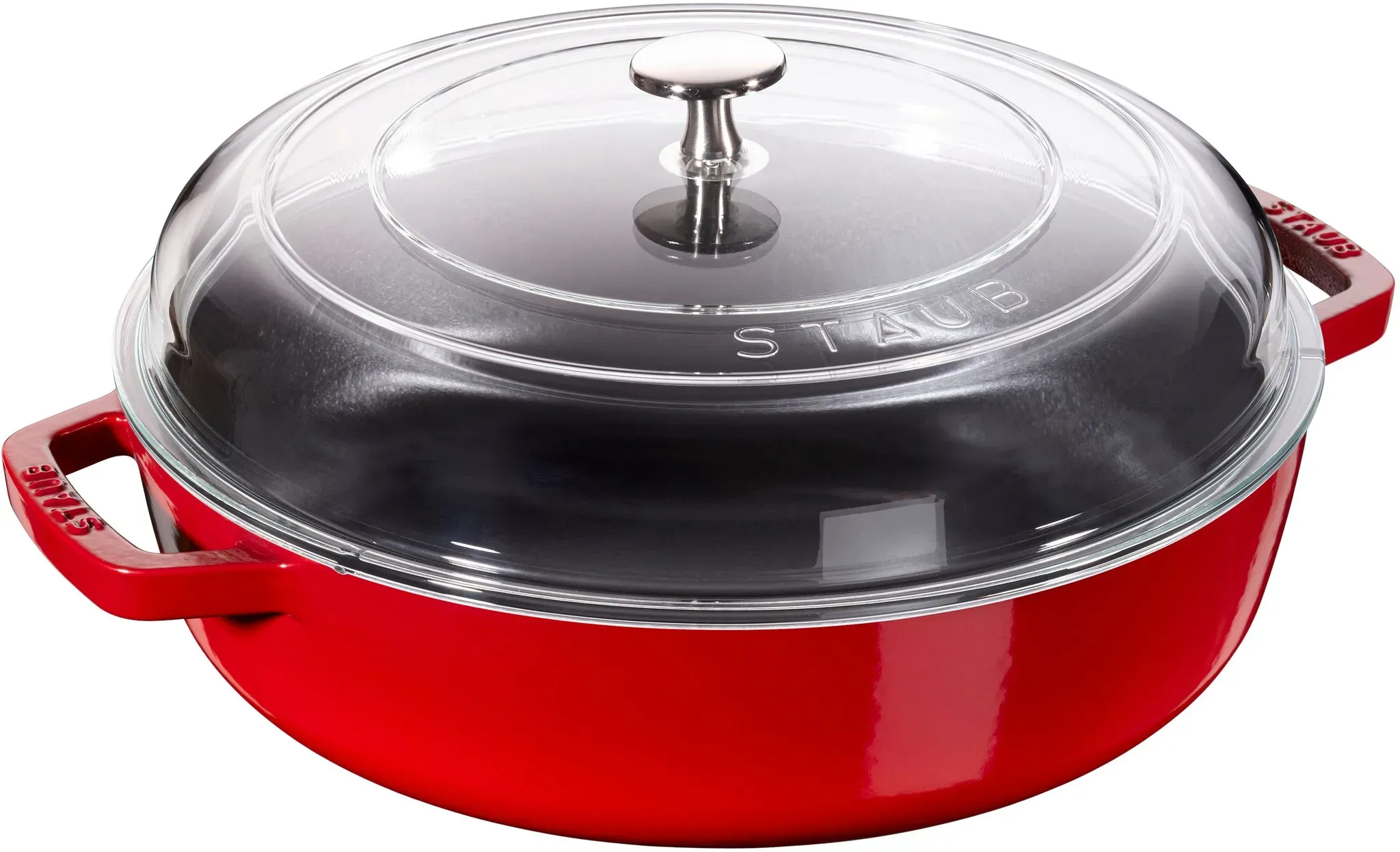 Staub Gusseisen-Bräter »Braisers« mit Glasdeckel - silber