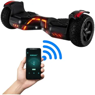 Robway Balance Scooter Hoverboard Offroad X2 inkl. Samsung Akku 8,5” integrierte Lautsprecher, 700,00 W, 15,00 km/h, (Selbstbalancierendes Hoverboard, Hoverboard für Kinder, Hoverboard für Erwachsene, 1 tlg., Hoverbaord), Self-Balance-Scooter - Bluetooth - Robway App - LED - Gyrosensoren schwarz