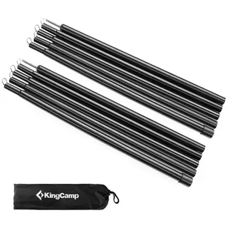 KingCamp 2x Set Teleskop Vor Zelt Stange Sonnensegel Tarpstange Stahl Gestänge