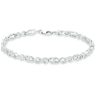 Amor Silberarmband mit Zirkonia Herz Unendlichkeit 893993-0 Größe 21 cm