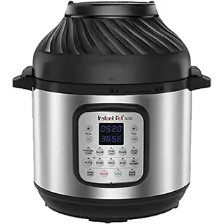 Instant Pot Duo Crisp + Heißluftfritteuse 11-in-1 Elektro-Multikocher 5.7 L - Schnellkochtopf, Luftfritteuse, Schongarer, Dampfgarer, Dehydrator mit Grill, Warmhalte- und Backfunktion, Edelstahl