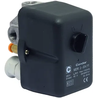 ELMAG Druckschalter CONDOR MDR 2/11 bar, 230 Volt, Grau, Schwarz