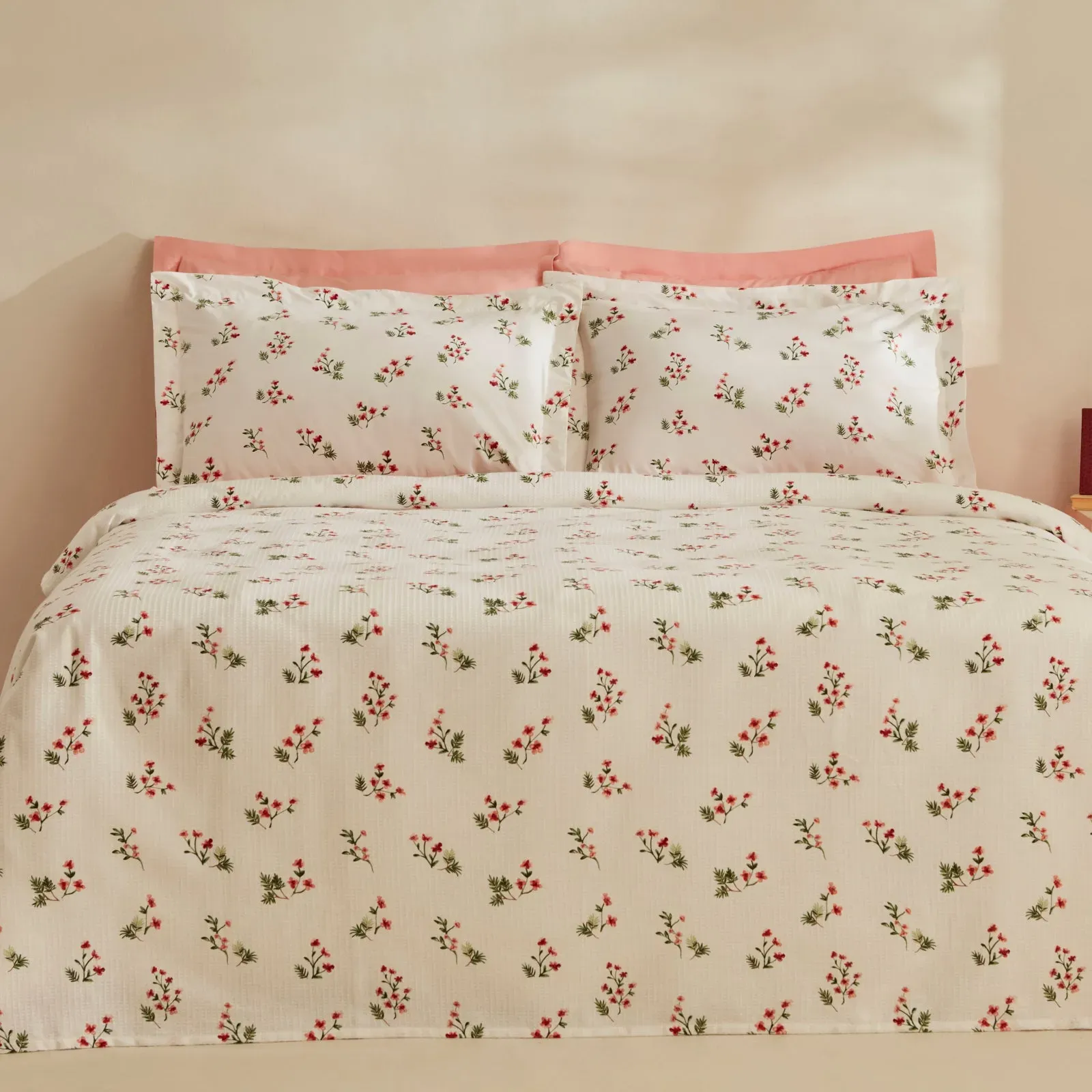 Karaca Loretta 100% Baumwolle Doppelbett-Piké-Set, Gelb