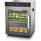 Arendo Dörrautomat Edelstahl, Temperaturregler von 30° bis 90°C, Dörrgerät, Dehydrator, 800 W, 10 Etagen, Obst, Fisch, Fleisch Dörrapparat, Obsttrockner, Timer 0,5-24 Stunden