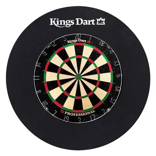 Kings Dart Dartscheibe Dart-Set Profi, Geeignet für Steel- und Softdarts schwarz