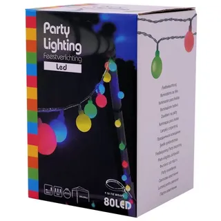 Spetebo Party Lichterkette 80 LED bunt / 16m - Pavillon Außen Party Beleuchtung