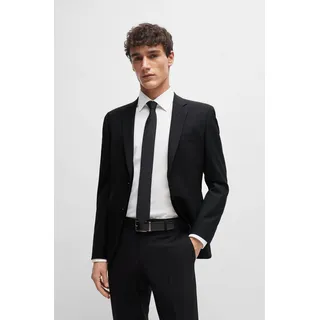 Krawatte BOSS "H-TIE 6 CM", Herren, schwarz (schwarz 001), Web, Seide, unifarben, Krawatten, in Italien gefertigt