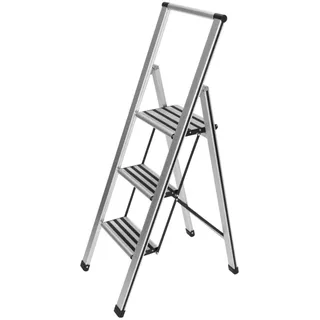 3 Stufen inkl. Leiternhalter silber