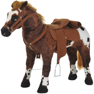 Homcom Kinder Reitpferd braun
