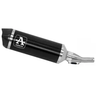 Arrow Urban Aluminium Dark With Carbon Fibre End Cap Yamaha X-max 300/tricity 300  ́21-22 Homologierter Schalldämpfer - Black - Homologated