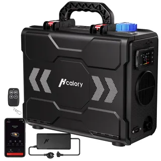HCALORY 8kW Tragbare Diesel Luftheizung, 220-240V AC & 12/24V DC Upgrade Toolbox Diesel Standheizung mit Bluetooth APP & Adapter, Diesel Heizung für Auto, LKW, Camping
