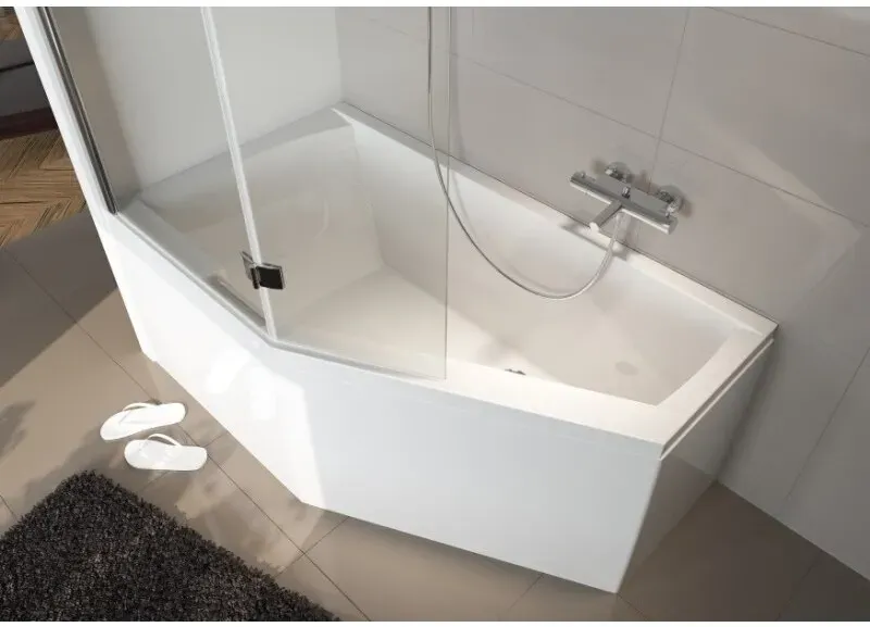 Riho Geta 160x90cm, Raumsparbadewanne, glänzende Oberfläche, rechte Version