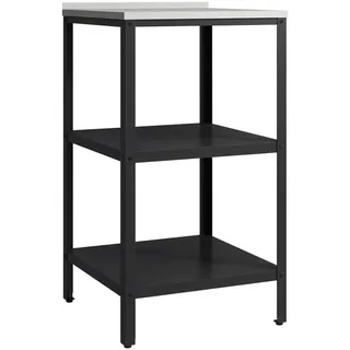 casa.pro Bolognano Standregal 92 x 50 x 50 cm Schwarz/Silber