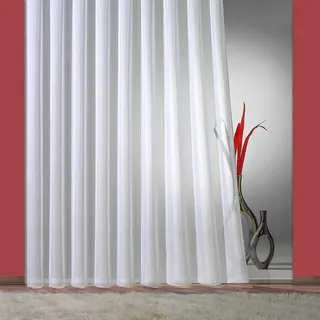 WECKBRODT Gardine »Fee« Faltenband, 1 Stk. tlg. Websablè, halbtransparent, Faltenband, Store, Beschwerungsband