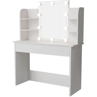 Juskys Schminktisch Bella mit LED Beleuchtung,