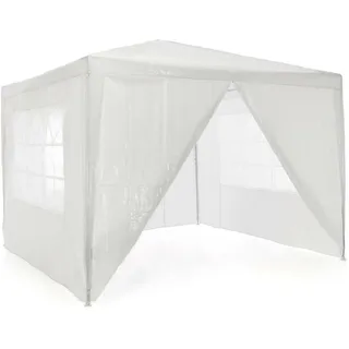 VCM Pavillon 3 x 3 m weiß inkl. Seitenteile 915690
