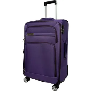 my travel bag 3090 Stoffkoffer 4-Rollen Trolley Koffer Reisekoffer Tasche Reisetasche Leicht Lila Handgepäck