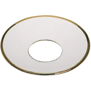 Tropfenfänger Ø 6,8 cm mit Goldrand - runder Glas Flaschenring silberfarben, edel verziert & glatt poliert, exklusiver Weintropfenfänger für Dinner & gehobene Tischkultur