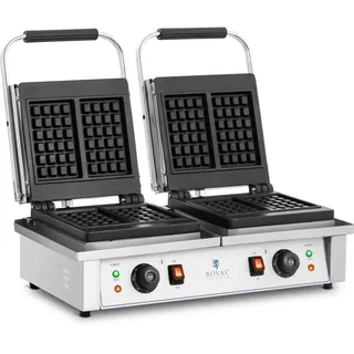 Royal Catering Doppel-Waffeleisen - belgische Waffeln - - 2 x 2.000 W