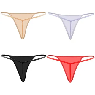 Closecret Baumwoll Stringtangas, Damen Tangas Höschen G-String & T-Back (XXS/XS(Taille:60-66cm), Stil 2) - XXS-XS