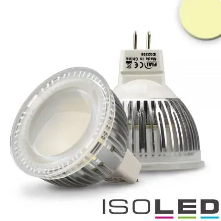 6W SMD Leuchtmittel warmweiß MR16 GU5.3 12V 520lm diffus 2700K EEK F [A-G] Fiai IsoLED 112339