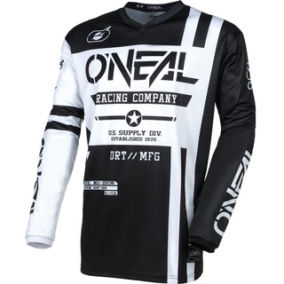 Oneal Element Warhawk Motocross Jersey, schwarz-weiss, Größe S für Männer