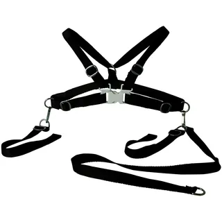 Sunnybaby - Kinderschutzgurt, SCHWARZ | Textil | universell einstellbar | platzsparend | Qualität: MADE in GERMANY