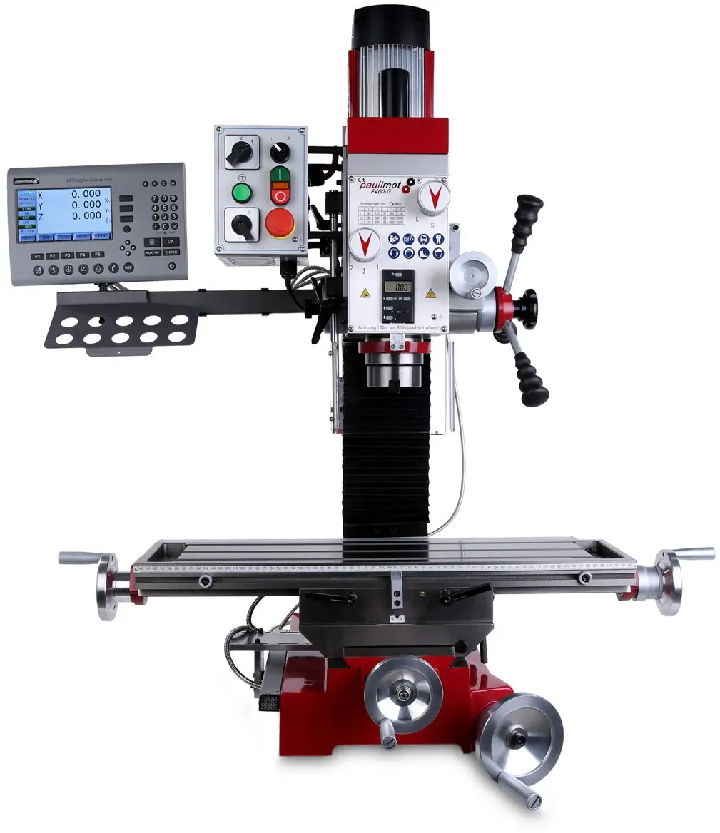 Bohr-/Fräsmaschine F400-G mit Ölbad-Schaltgetriebe und Messsystem