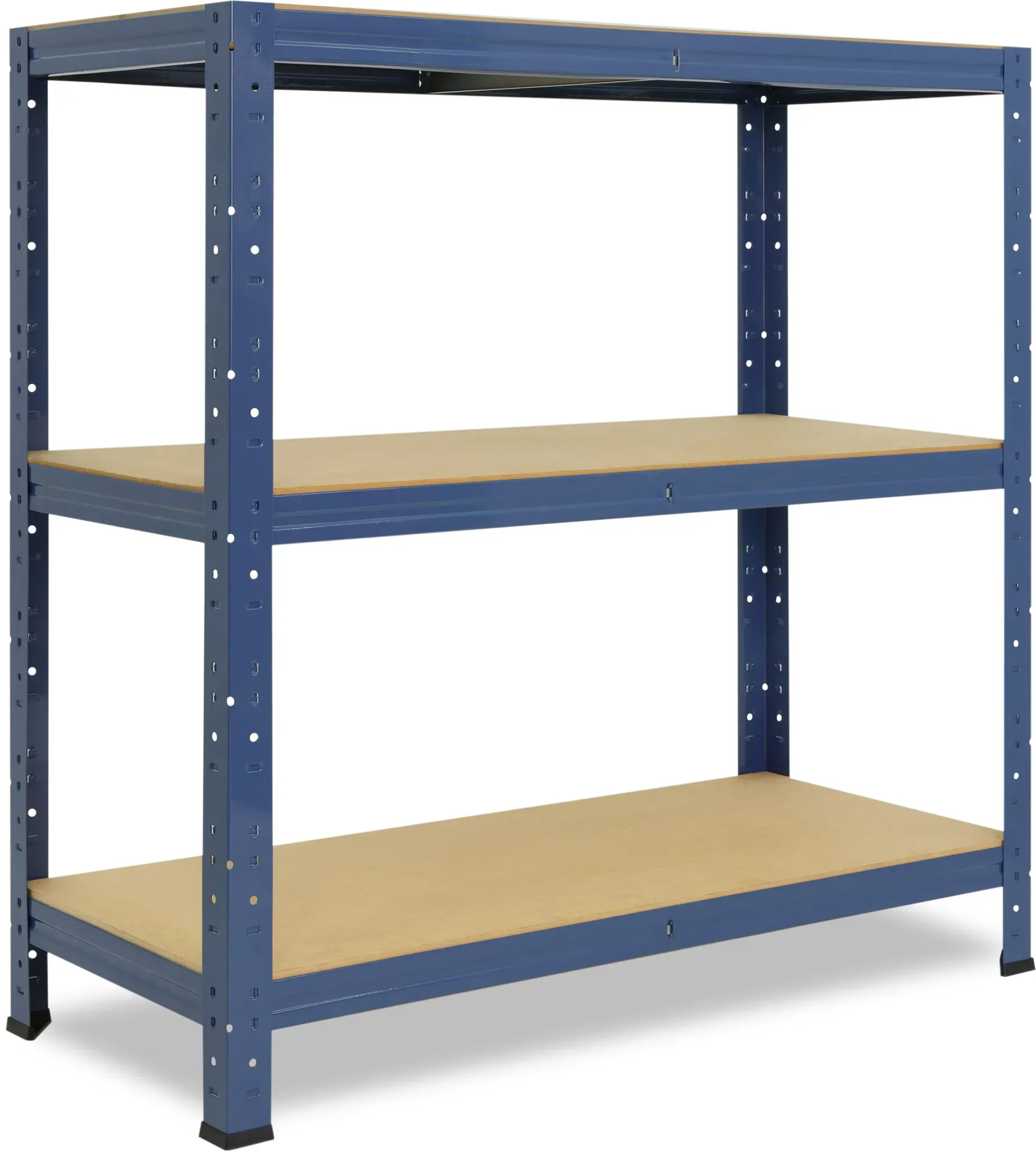shelfplaza HOME 100x40x30 cm Schwerlastregal in blau mit 3 Böden und 175 kg Traglast pro Boden