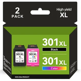 301XL Druckerpatronen, 301 XL Patronen Ersatz für HP 301 Druckerpatronen Schwarz und Farbe, 301XL Multipack Ersatz für HP Envy 4500 4504 5534 DeskJet 1050 2050 2544 3050 OfficeJet 2620 2630 4632 4634