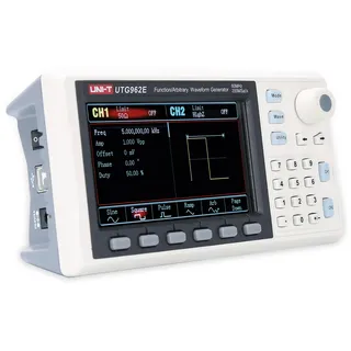 UNI-T UTG962E Function Generator Arbitrary Waveform 60 MHz Dual-Channel 200MSa/s 14 Bits Frequency Meter with USA Power Adapter USB Cable Power Cord