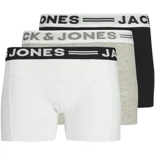 JACK & JONES Junior Boxershorts SENSE TRUNKS 3-pack Noos Jr Shorts, Grau, 152