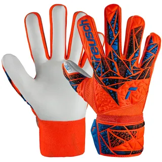 Reusch Torwarthandschuhe Kinder Jugendliche | Fingerschutz & robuster Grip | für Training & Spiel | Kunstrasen, Naturrasen & Hartplatz | Größe 4-8 | Attrakt Starter Solid Finger Support Junior
