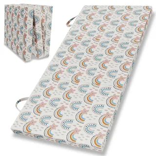 eloneo Klappmatratze 90 x 200 cm H2 Polyester/Leinen