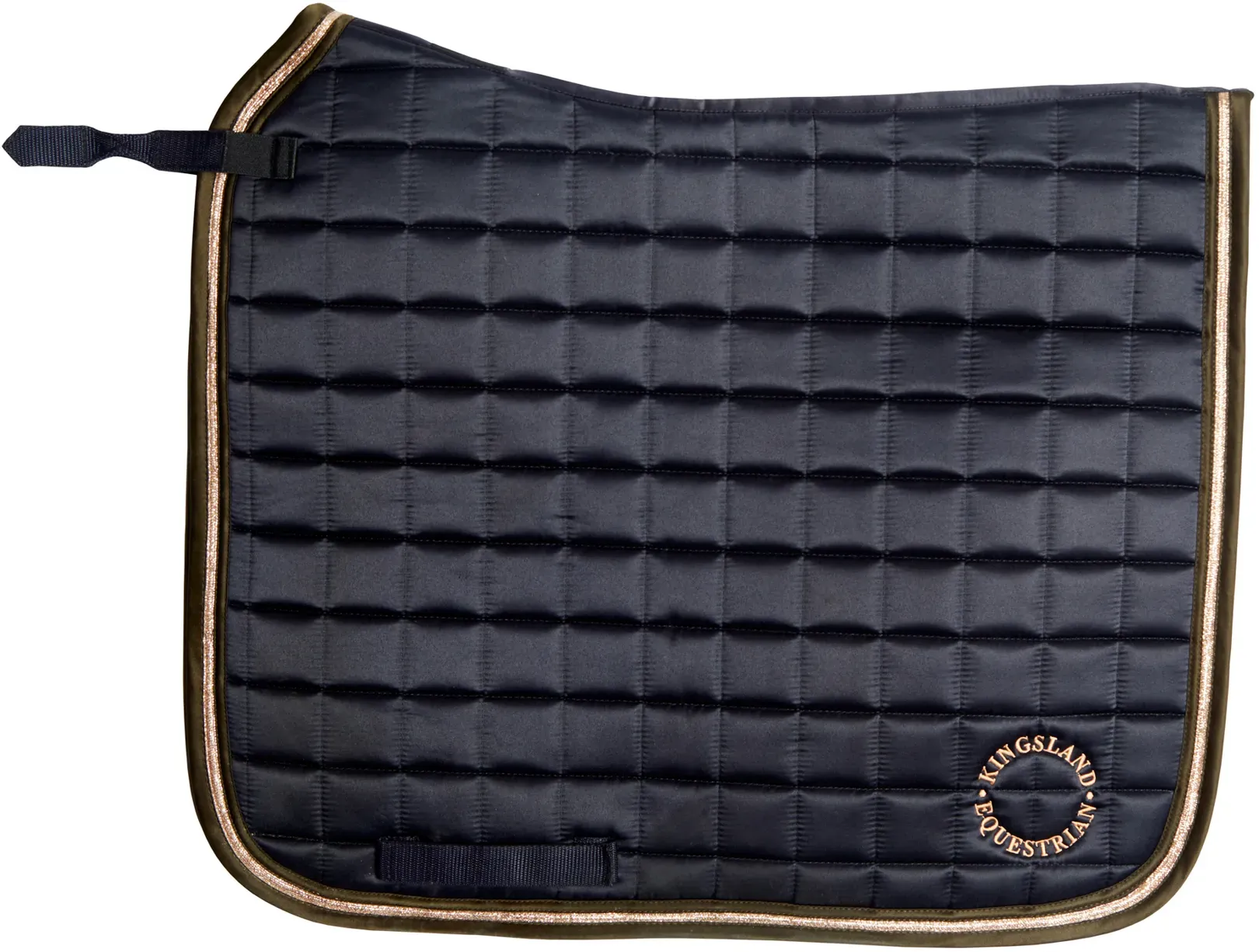 Kingsland Satin Schabracke Selena w. Satin and Lurex Piping Navy Winter 2022, Größe: Dressage