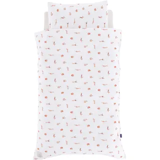 Träumeland Babybettwäsche "Jersey Cats & Dogs", bunt, B/L: 135cm x 200cm, 1 Stk., 1 Stk., Jersey, B/L: 80cm x 80cm, 2 Stk., Jersey, Obermaterial: 100% Baumwolle, Bettwäsche, mit niedlichem Allover-Print