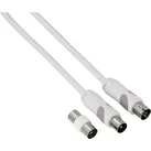HAMA 132073 Antennen-Kabel, Koax-Stecker 10m, 80dB, inkl. Adapter, ws 132073 (00132073)