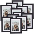 12er-Set Bilderrahmen mit robustem Acrylglas, 13 x 18 cm, schwarz